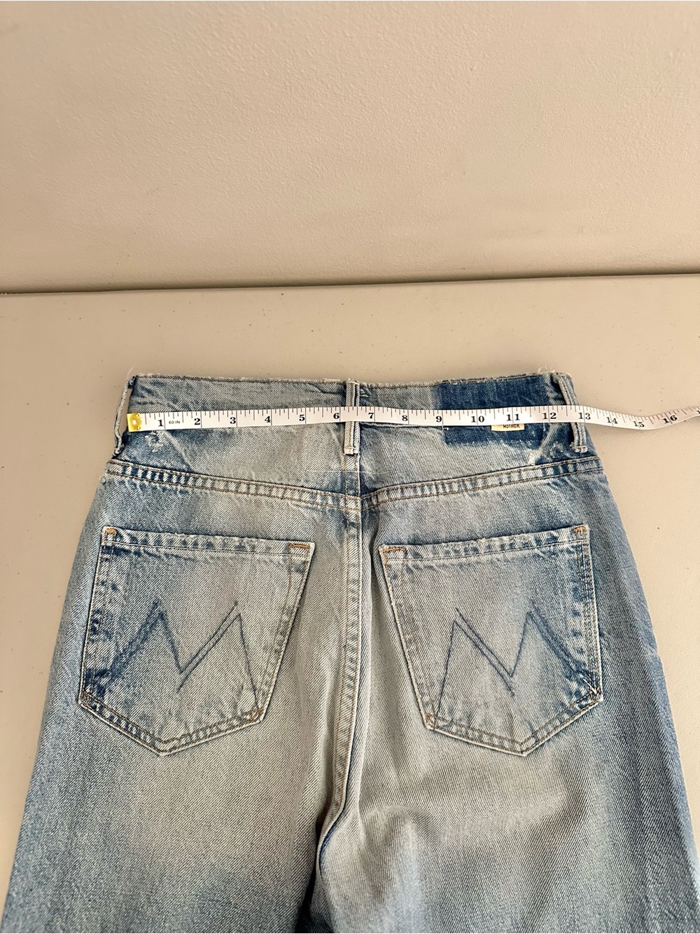 MOTHER The High Waisted Tunnel Vision Sneak Jeans The Other Side Size 24 Campus - Picture 7 of 9